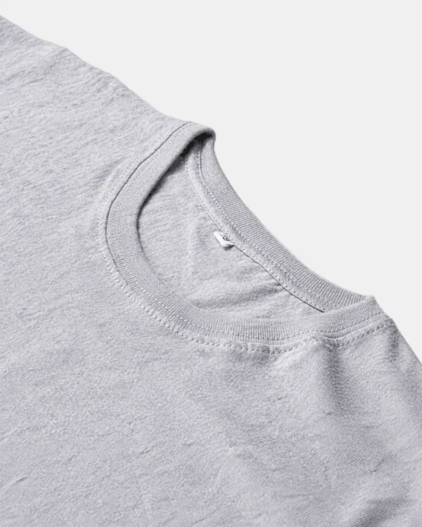 Gris-Melange Remera Lisa Peinado Premium Adulto Gris Melange