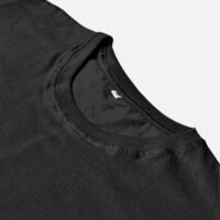 Remera Negra Detalle 2 Remera Lisa Peinado Premium Mujer
