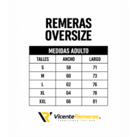 Remera Adulto Oversize (COMP) Remera Oversize Lisa Peinado Premium Adulto